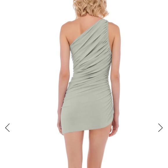 NORMA KAMALI PICKLEBALL DIANA DRESS XS DRIED SAGE - Picture 2 of 4